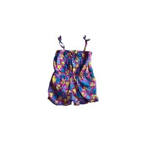 Pink, Blue & Yellow Floral Baby Gap Romper